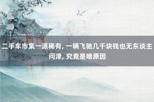 二手车市集一派稀有, 一辆飞驰几千块钱也无东谈主问津, 究竟是啥原因